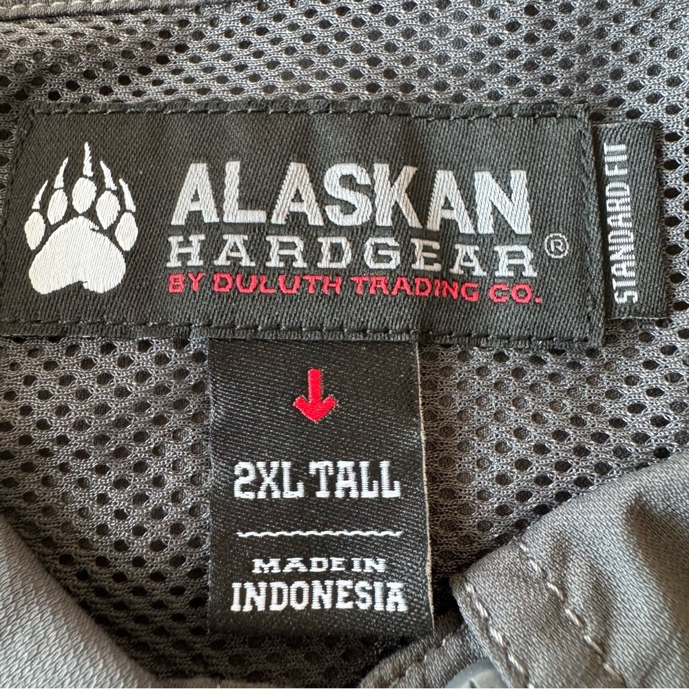 ALASKAN HARDGEAR Men's Gray Tech L/S Shirt 2XL Tall‎ Outdoor Fishing Hiking - Picture 3 of 16